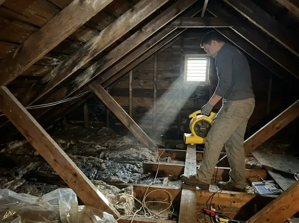 attic-water-damage-drying-proc-007 — frequently asked questions, Emergency Water Extraction & 24/7 Flood Response in Mountla…